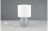 Stolná lampa Vela, šedé sklo