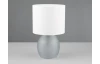 Stolná lampa Vela, šedé sklo