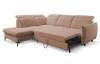 Rohová sedacia súprava Glow, světle lososová látka, levý roh