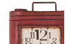 Schránka na kľúče s hodinami Pietra, červená s vintage optikou