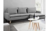 Rohová sedacia súprava Enjoy, sivá látka