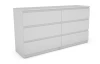 Široká komoda Carlos, biela, 150 cm