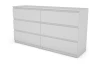 Široká komoda Carlos, biela, 150 cm