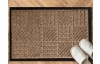 Rohožka 40x60 cm, hnedé štvorce a prúžky