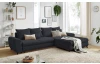 Rohová sedacia súprava Yoko, čierna látka