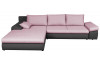 Rohová sedacia súprava Bono, ružová/antracitová tkanina