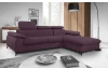 Rohová sedacia súprava Scala, hroznová ružovo-fialová látka, pravý roh