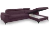 Rohová sedacia súprava Scala, hroznová ružovo-fialová látka, pravý roh