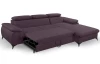 Rohová sedacia súprava Scala, hroznová ružovo-fialová látka, pravý roh
