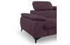 Rohová sedacia súprava Scala, hroznová ružovo-fialová látka, pravý roh