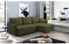 Rohová sedacia súprava Livorno, olivovo zelená tkanina