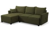Rohová sedacia súprava Livorno, olivovo zelená tkanina