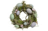 Veľkonočná dekorácia Veniec s vajíčkami a vetvičkami, 23 cm