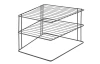 Stojan na taniere do skrinky Lava TouchTherm 25x19 cm, čierny