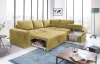 Rohová sedacia súprava Eddi, žltá látka, pravý roh