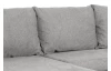 Sedacia súprava Rumba, tvar U, svetlo šedá tkanina