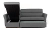 Rohová sedacia súprava Flavia, tmavo šedá látka, ľaý roh