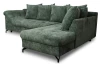 Rohová sedačka Kati, šedo-zelená látka, pravý roh