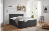 Posteľ boxspring Aston 160x200 cm, antracitovo šedá látka