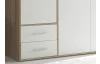 Šatníková skriňa Valencia,155 cm, dub sonoma/biela