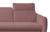 Rohová sedacia súprava Glow, tmavo ružová látka, ľavý roh