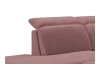 Rohová sedacia súprava Glow, tmavo ružová látka, ľavý roh