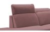 Rohová sedacia súprava Glow, tmavo ružová látka, ľavý roh