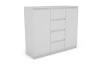 Široká komoda so 4 zásuvkami Carlos, biela, 120 cm