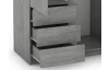 Šatníková skriňa Carlos, šedý beton, 100 cm