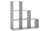 Regál so 6 priehradkami Udine, šedý beton