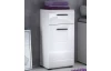 Kúpeľňová stojacie skrinka Skin, lesklá biela