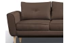 Rohová sedacia súprava Malmo, čokoládovo hnedá látka, pravý roh
