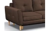 Rohová sedacia súprava Malmo, čokoládovo hnedá látka, pravý roh