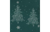 Vianočný dekoračný vankúš Stromčeky 45x45 cm, zelený