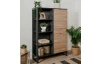 Vysoká skrinka s regálom Sumatra, antracit/bambus