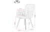 Otočná jedálenská stolička Gesa, šedo-béžová vintage optika kože