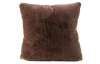 Dekoračný polštár Laza 45x45 cm, hnedý, imitácia králičej kožušiny