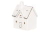 Vianočná dekorácia Domček s LED osvetlením, biely porcelán