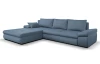 Rohová sedacia súpravu Bono, denimovo modrá látka