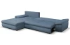Rohová sedacia súpravu Bono, denimovo modrá látka