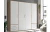 Šatníková skriňa Valencia, 206 cm, dub sonoma/biela
