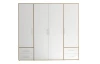 Šatníková skriňa Valencia, 206 cm, dub sonoma/biela