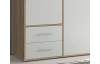 Šatníková skriňa Valencia, 206 cm, dub sonoma/biela