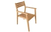 Záhradná stolička s podrúčkami Padang, teak