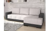 Rohová sedacia súprava Lorenzo P, sivá ekokoža/sivá tkanina