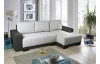 Rohová sedacia súprava Lorenzo P, sivá ekokoža/sivá tkanina