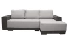 Rohová sedacia súprava Lorenzo P, sivá ekokoža/sivá tkanina
