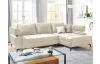 Rohová sedacia súprava Paris, krémová látka, pravý roh