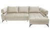 Rohová sedacia súprava Paris, krémová látka, pravý roh
