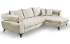 Rohová sedacia súprava Paris, krémová látka, pravý roh
